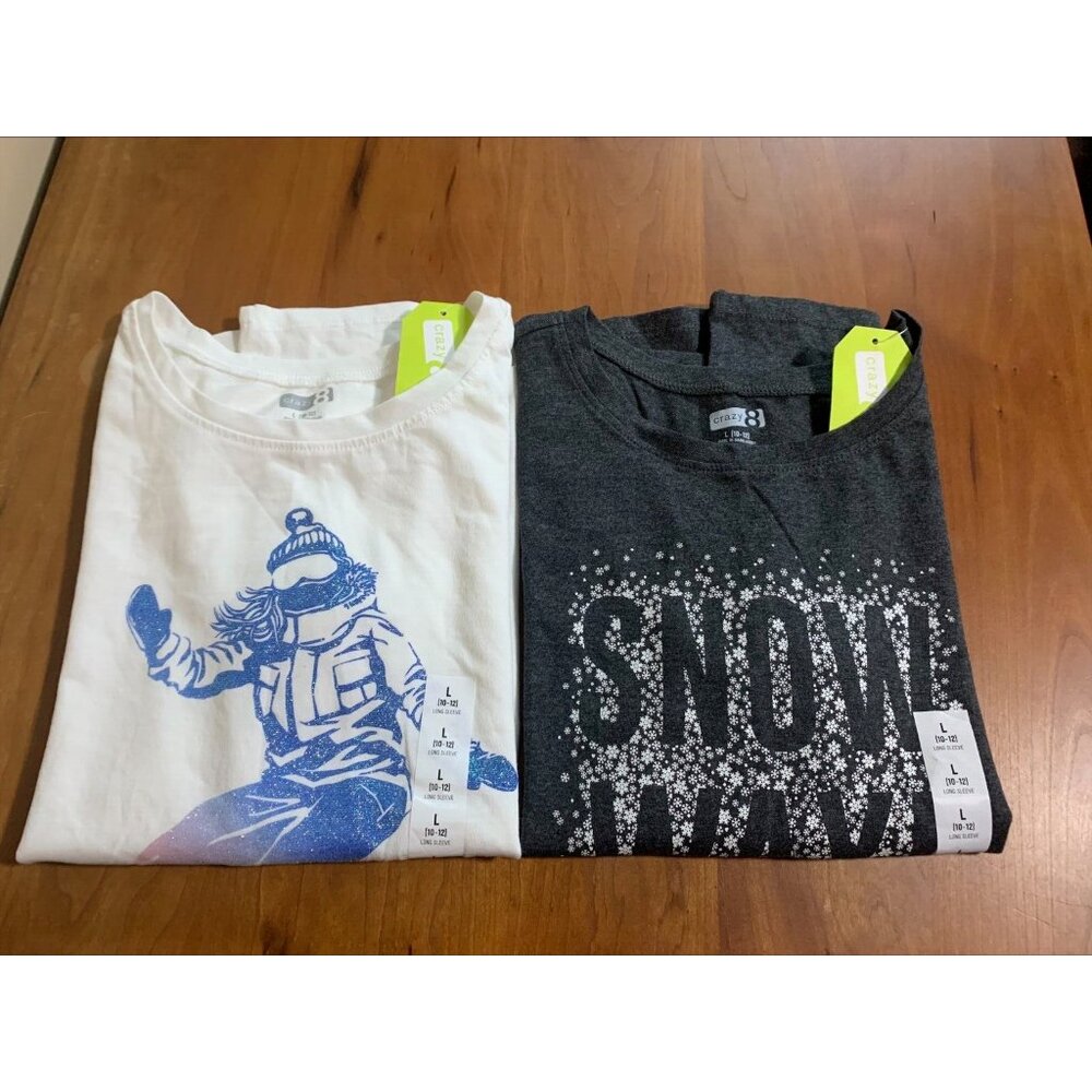 Set of 2 Crazy8 T-Shirt Size Large 10/12 Girls Multicolor NWT